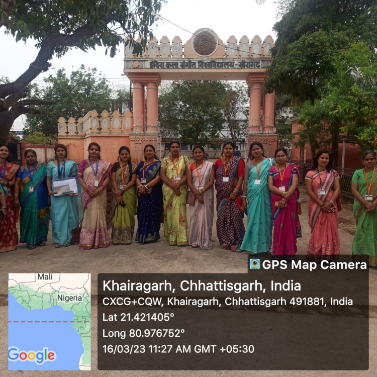 Educational Visit PG Student (M.Ed) , Place district. Khairagarh Date 16.03.2023