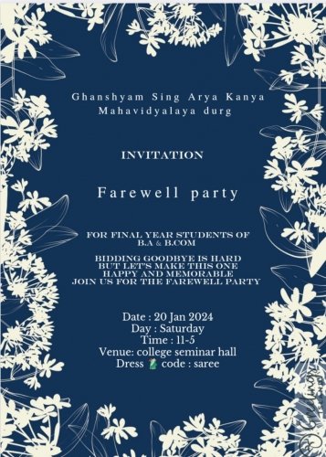 B.A .& B.COM FAREWELL 20.1.2024