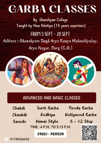 Garba Workshop 9/9/2024 to 20/9/2024